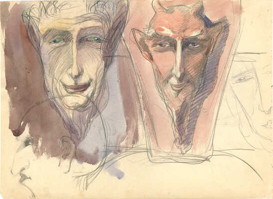 Баснина-Верхоланцева Анна Николаевна. Два листа из альбома: